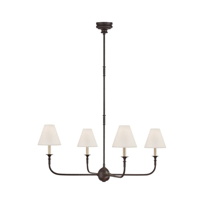 Thomas O'Brien Piaf Large Chandelier - Aged Iron and Ebonized Oak Pendant Light Bloomingdales Lighting Aged Iron Large 