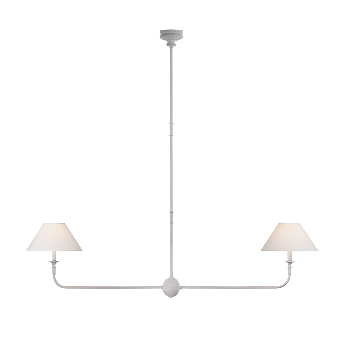 Thomas O'Brien Piaf Large Two-Light Linear Pendant Light - Plaster White Pendant Light Bloomingdales Lighting Plaster White  