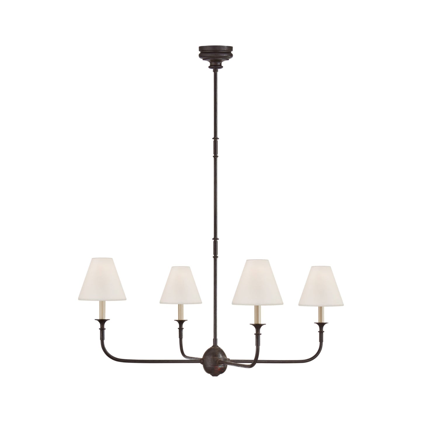 Thomas O'Brien Piaf Large Chandelier - Plaster White Pendant Light Bloomingdales Lighting Aged Iron Large 