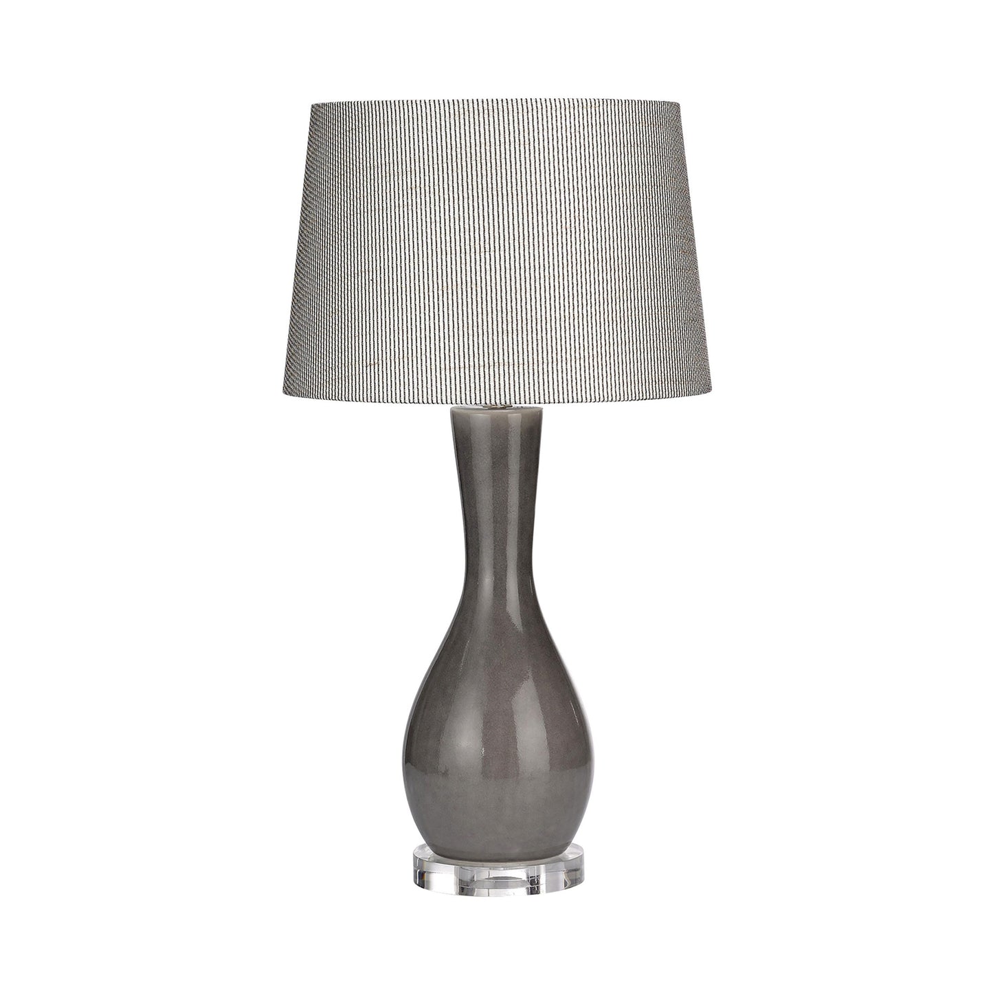 Radda Linen Table Lamp - Dark Grey Table Lamp Bloomingdales Lighting Fine Cream Linen