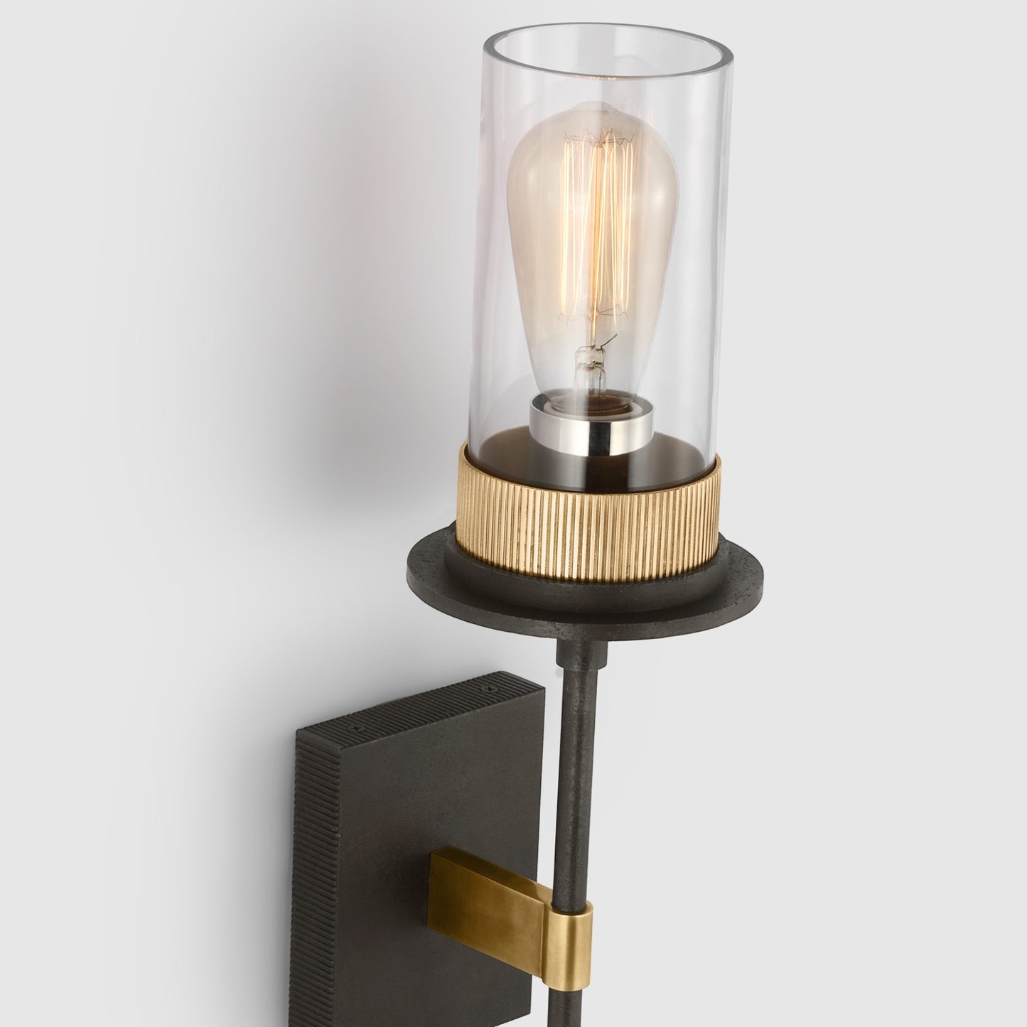 Ray Booth Beza Medium Tail Wall Sconce - Warm Iron, Brass Wall Light Bloomingdales Lighting   