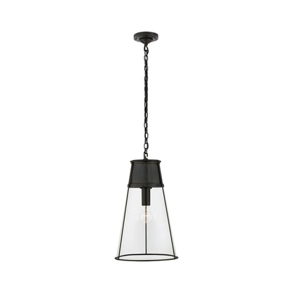 Thomas O'Brien Robinson Large Clear Glass Pendant Light - Bronze Pendant Light Bloomingdales Lighting Bronze  