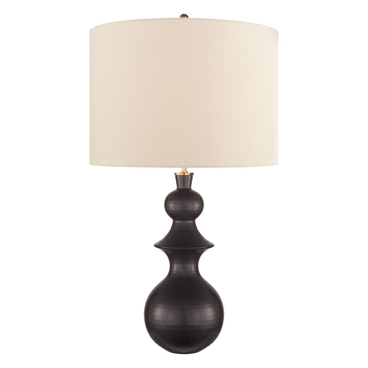 Kate Spade Saxon Large Linen Table Lamp - Metallic Black Table Lamp Bloomingdales Lighting   