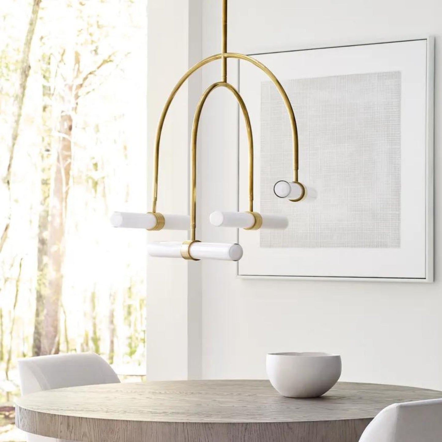 Sean Lavin Calumn 4-Light Natural Brass Chandelier Pendant Light Bloomingdales Lighting   