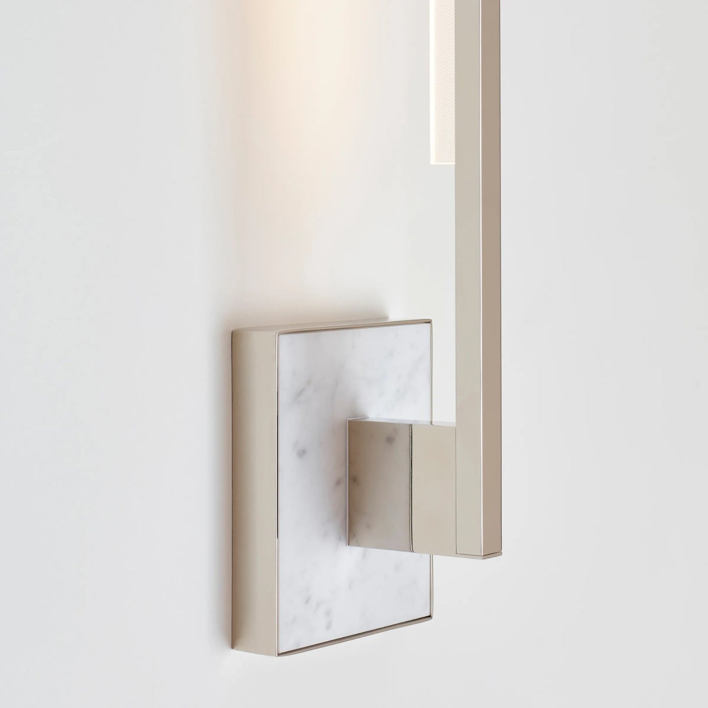 Sean Lavin Klee 20" White Marble Wall Sconce - Polished Nickel Wall Light Bloomingdales Lighting   