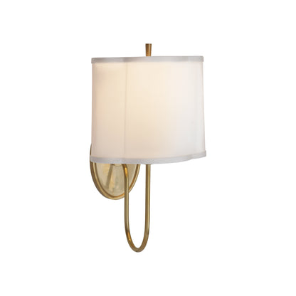 Barbara Barry Simple Silk Scallop Wall Sconce - Soft Brass Wall Light Bloomingdales Lighting Soft Brass  