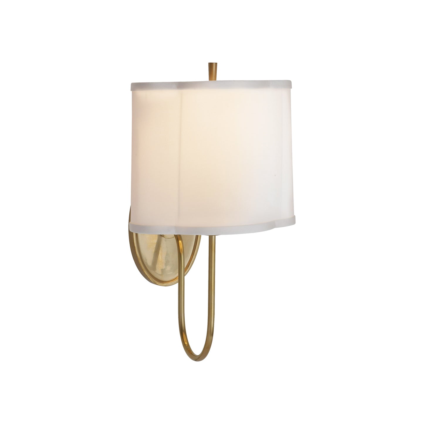 Barbara Barry Simple Silk Scallop Wall Sconce - Soft Silver Wall Light Bloomingdales Lighting Soft Brass  