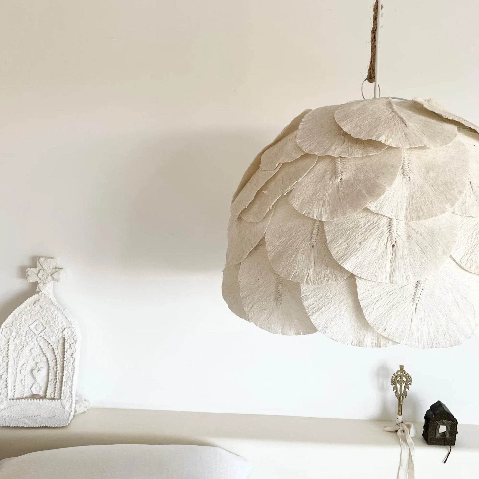 Sofia Dome Petal Pendant Light Pendant Light Bisque Interiors   