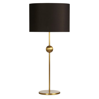 Sphere Black Drum Shade Table Lamp - Brass Table Lamp Bloomingdales Lighting Fine Cream Linen