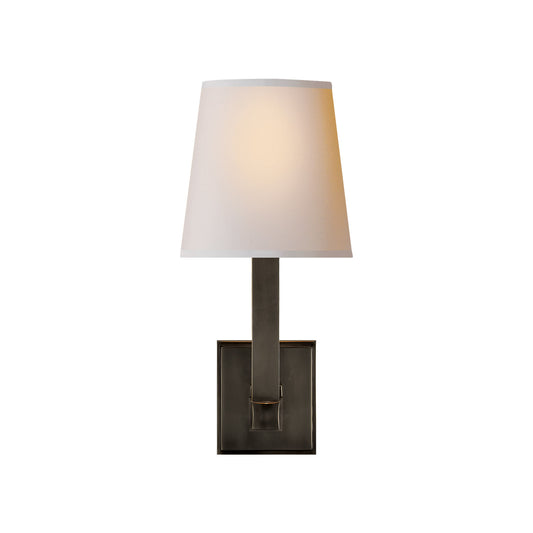 E. F. Chapman Square Tube Single Wall Sconce - Bronze Wall Light Bloomingdales Lighting   