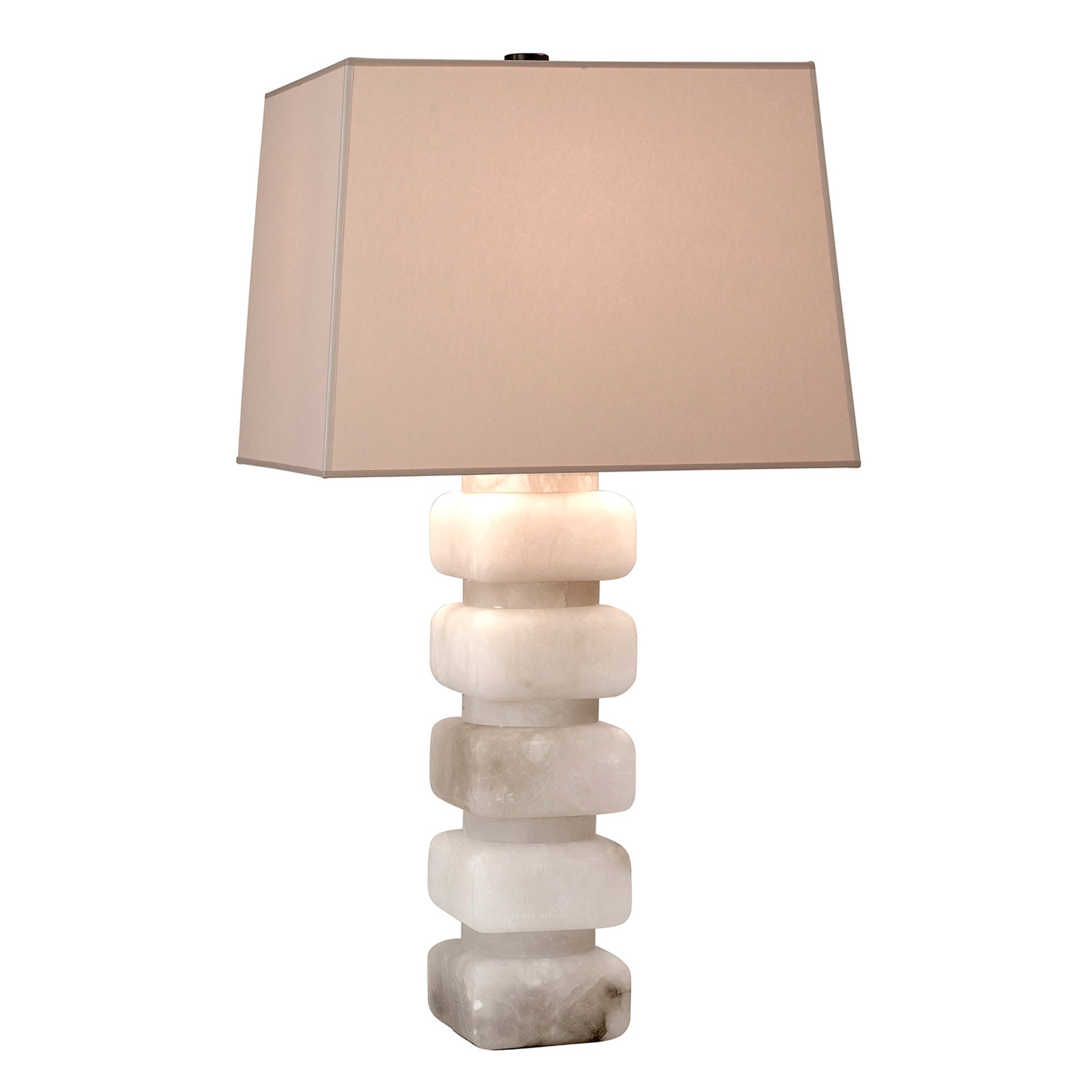 E. F. Chapman Stacked Alabaster Table Lamp Table Lamp Bloomingdales Lighting   