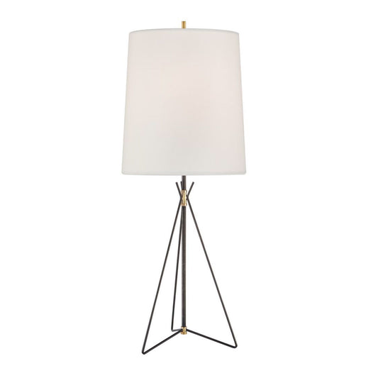 Thomas O'Brien Tavares Large Linen Table Lamp - Aged Iron, Brass Table Lamp Bloomingdales Lighting   