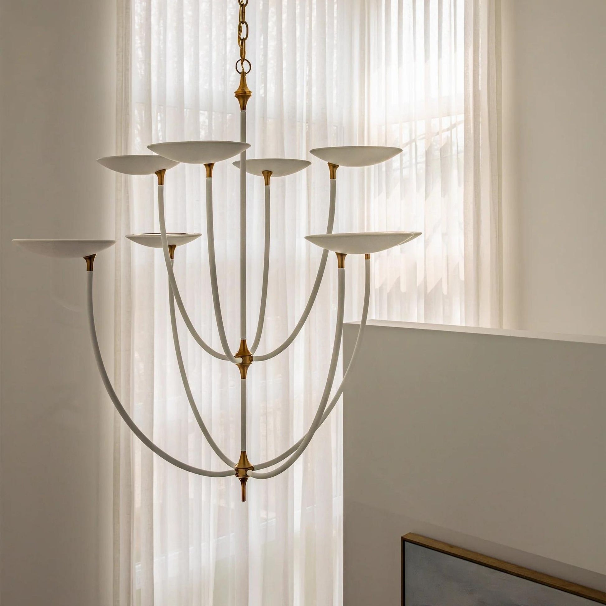 Thomas O'Brien Keira XL Chandelier - Brass Pendant Light Bloomingdales Lighting   