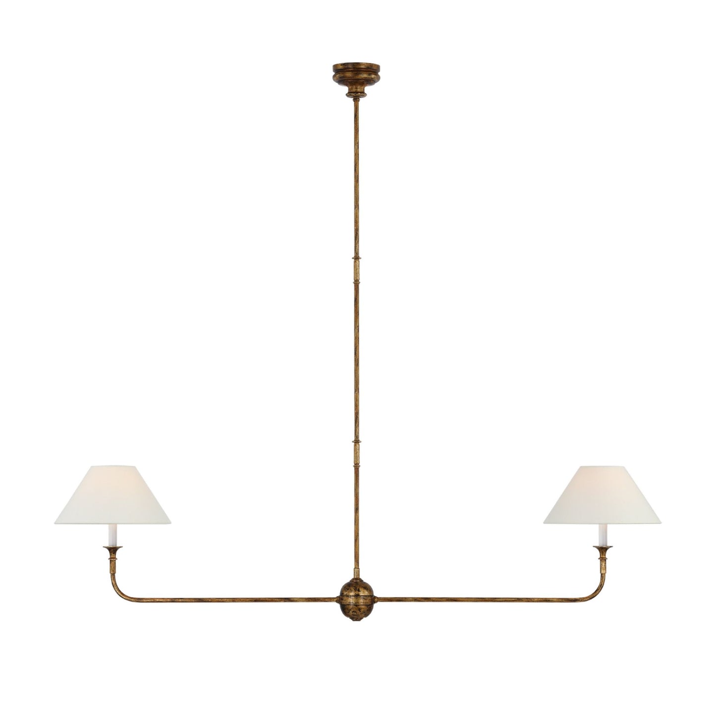 Thomas O'Brien Piaf Large Two-Light Linear Pendant Light - Gild Pendant Light Bloomingdales Lighting Gild  