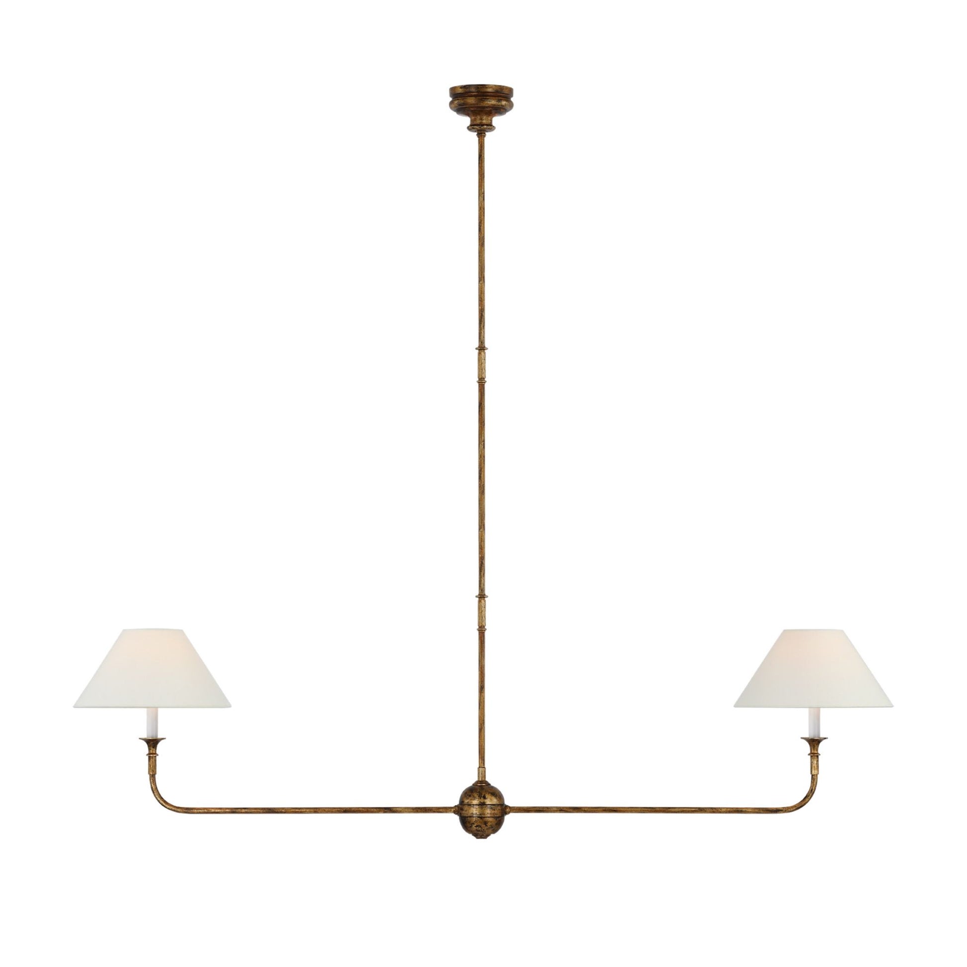 Thomas O'Brien Piaf Large Two-Light Linear Pendant Light - Gild Pendant Light Bloomingdales Lighting Gild  