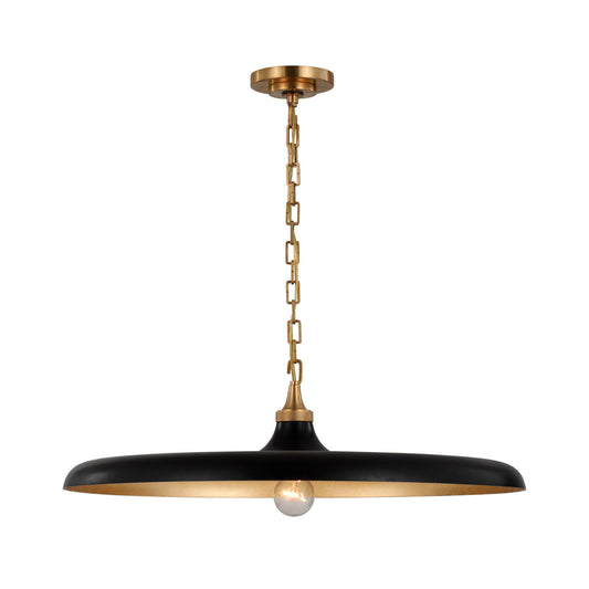 Thomas O'Brien Piatto Large Pendant Light - Iron and Brass Pendant Light Bloomingdales Lighting Aged Iron  