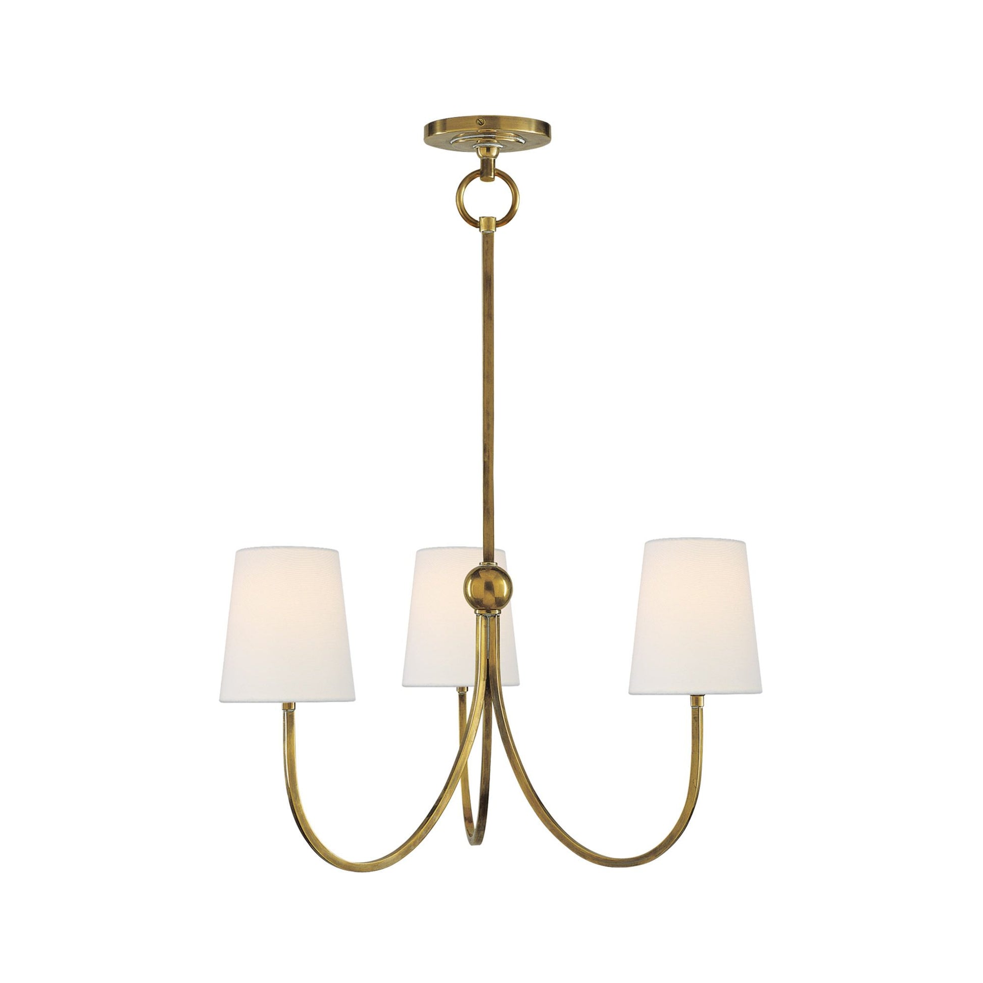 Thomas O'Brien Reed Small Brass Chandelier Pendant Light Bloomingdales Lighting   