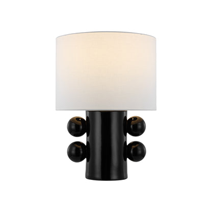 Kelly Wearstler Tiglia Linen Low Table Lamp - Black Table Lamp Bloomingdales Lighting Black Small 