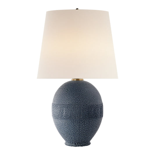 AERIN Toulon Organic Ceramic Table Lamp - Beaded Blue Table Lamp Bloomingdales Lighting Beaded Blue  