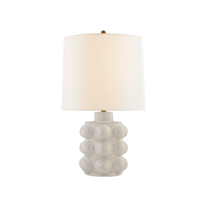 AERIN Vedra Medium Linen Table Lamp - White Table Lamp Bloomingdales Lighting White  