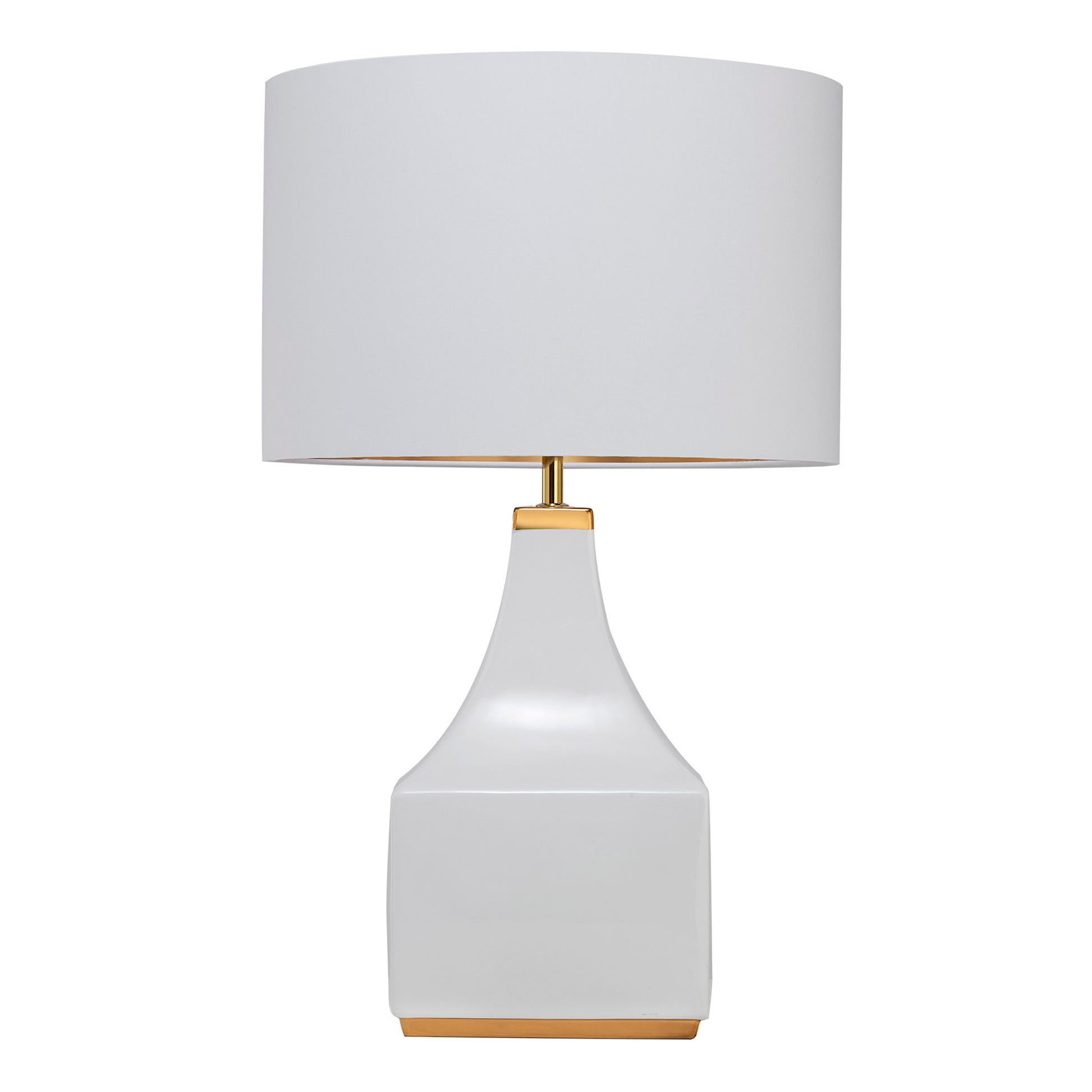 Walter Glossy Table Lamp - White Table Lamp Bloomingdales Lighting White New Coconut Linen