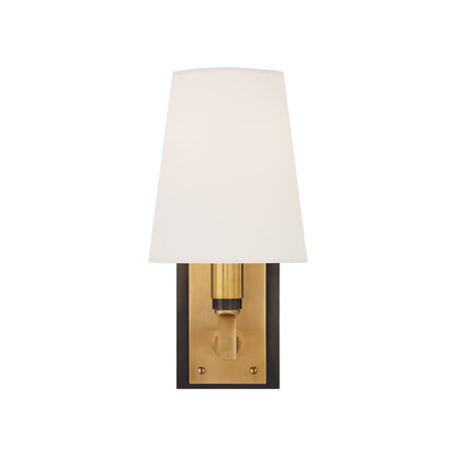 Thomas O'Brien Watson Small Linen Wall Sconce - Bronze and Brass Wall Light Bloomingdales Lighting   