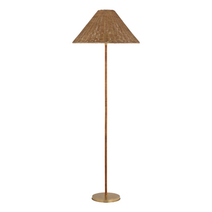 Marie Flanigan Wimberley Medium Wrapped Floor Lamp - Brass & Wicker Floor Lamp Bloomingdales Lighting   