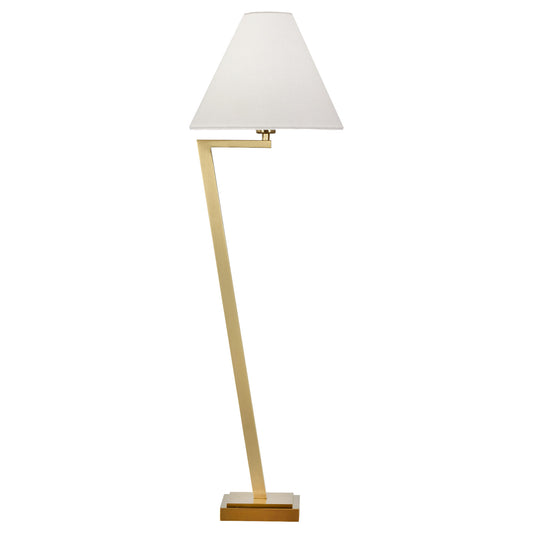 Leah Martin Zaya Right Linen Buffet Lamp - Brass Table Lamp Bloomingdales Lighting Right  