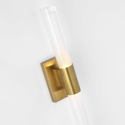 AERIN Brenta Horizontal Glass Wall Sconce - Brass Wall Light Bloomingdales Lighting   