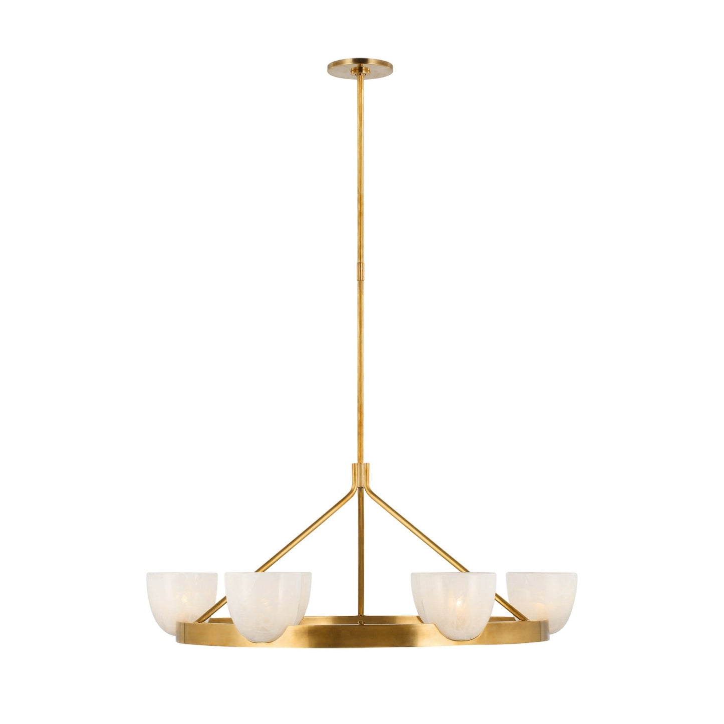 AERIN Carola Large Glass Ring Chandelier - Brass Pendant Light Bloomingdales Lighting   