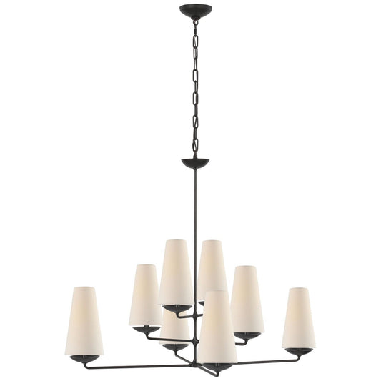 AERIN Fontaine Large Offset Chandelier - Aged Iron Pendant Light Bloomingdales Lighting Aged Iron  