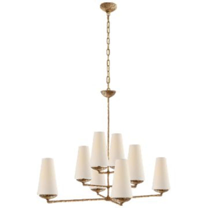 AERIN Fontaine Large Offset Chandelier - Gilded Plaster Pendant Light Bloomingdales Lighting Gild  