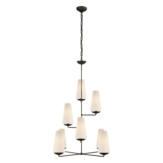 AERIN Fontaine Vertical Chandelier - Aged Iron Pendant Light Bloomingdales Lighting Aged Iron  