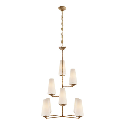 AERIN Fontaine Vertical Chandelier - Gilded Plaster Pendant Light Bloomingdales Lighting Gild  