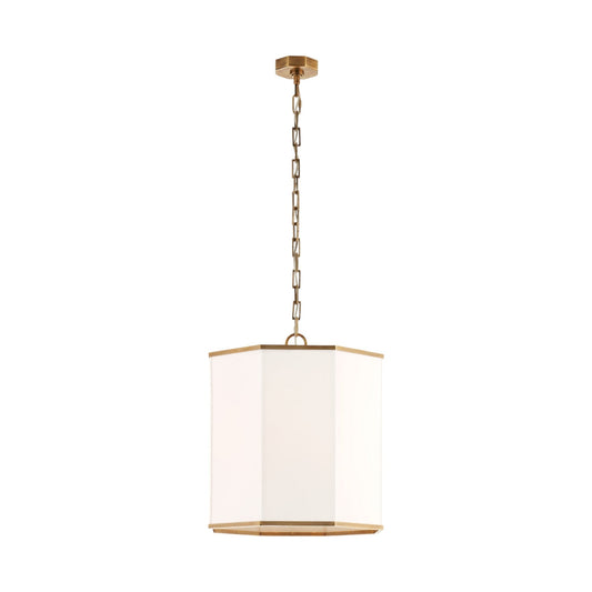 AERIN Laban Hanging Linen Shade Pendant Light - Brass Pendant Light Bloomingdales Lighting   