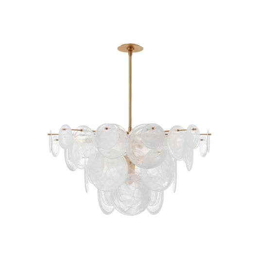 AERIN Loire Gold Large Glass Chandelier Pendant Light Bloomingdales Lighting   