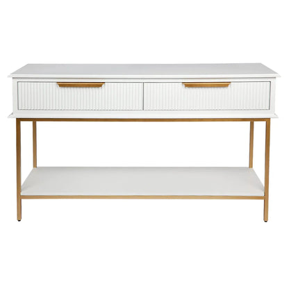 Aimee Large Three Drawer Console Table - Black and Gold Console Table Cafe Lighting & Living White Small 