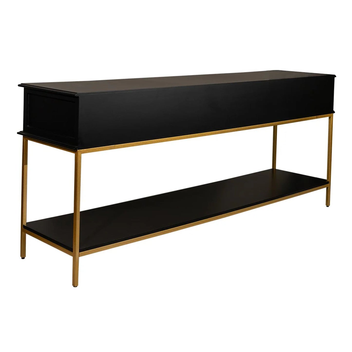 Aimee Large Three Drawer Console Table - Black and Gold Console Table Cafe Lighting & Living   