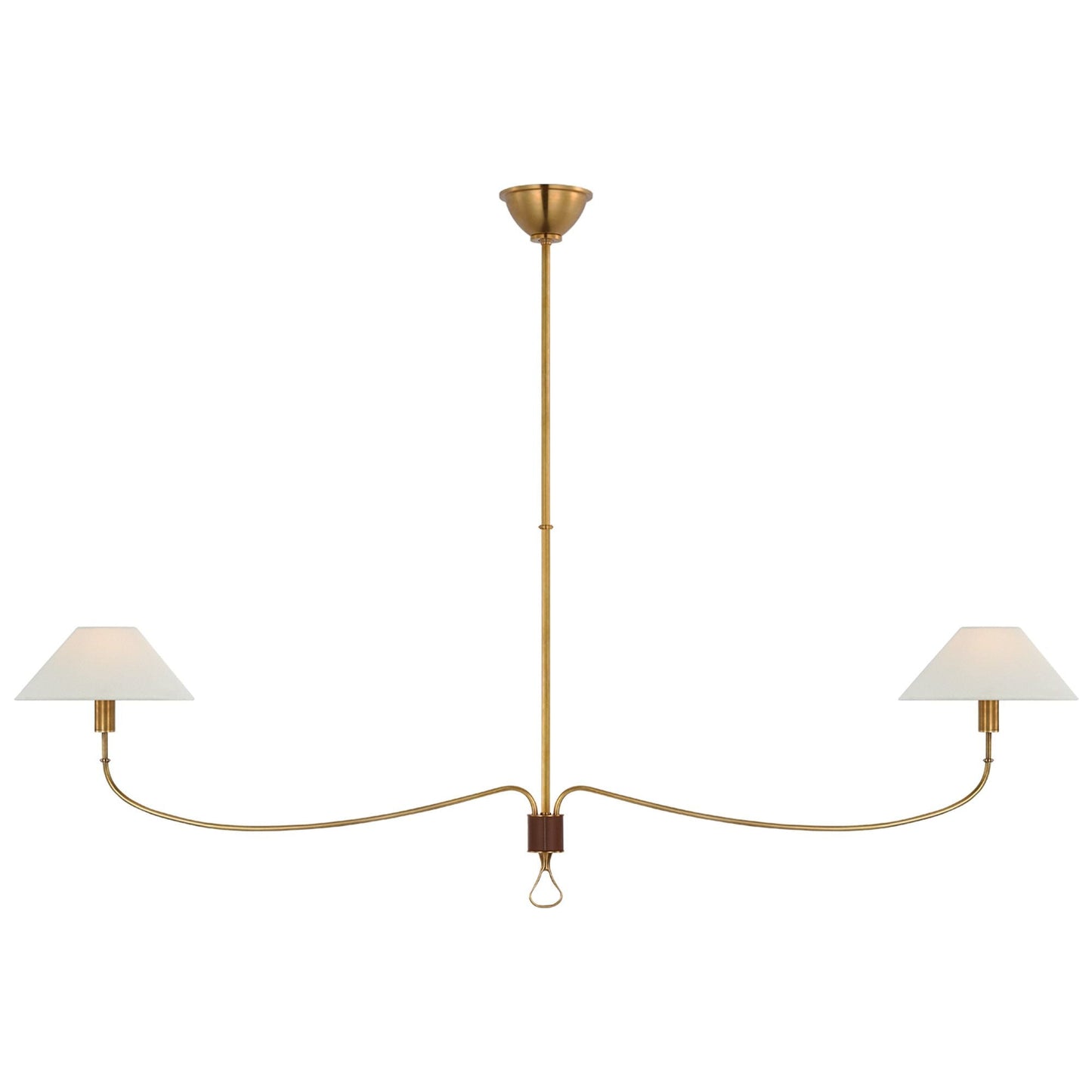 Alexa Hampton Griffin Grande Brass Linear Chandelier Pendant Light Bloomingdales Lighting   