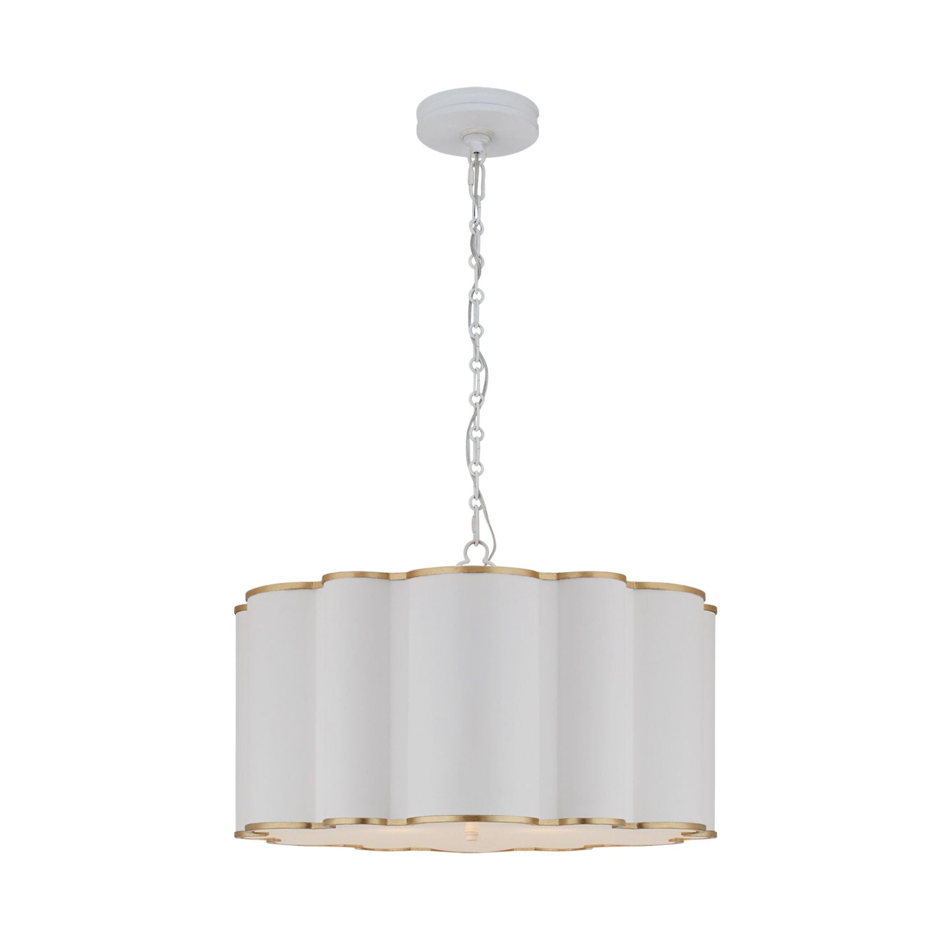 Alexa Hampton Markos Large Hanging Shade - Frosted Acrylic and Gild Pendant Light Bloomingdales Lighting   