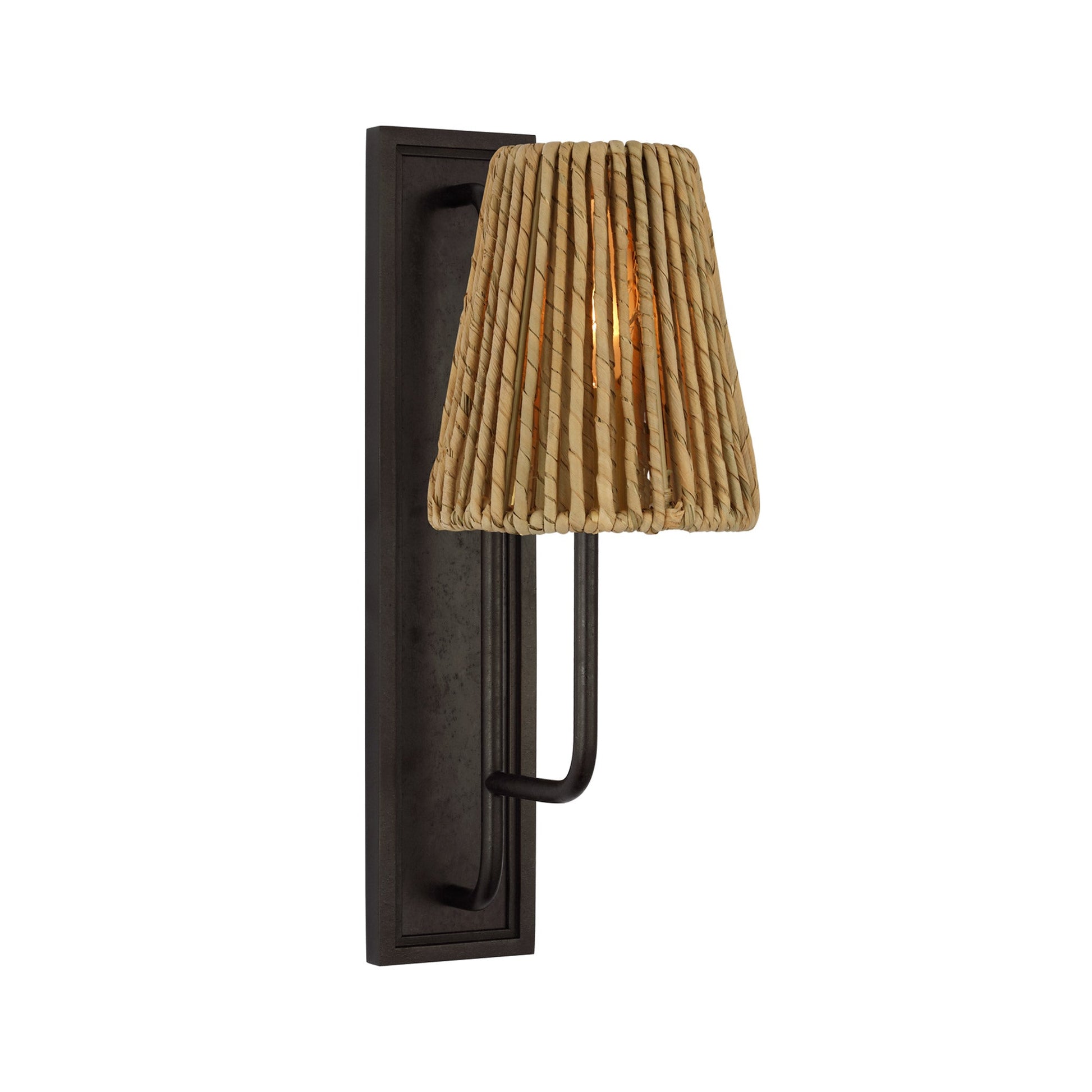 Amber Lewis Rui Natural Abaca Wall Sconce - Aged Iron Wall Light Bloomingdales Lighting   