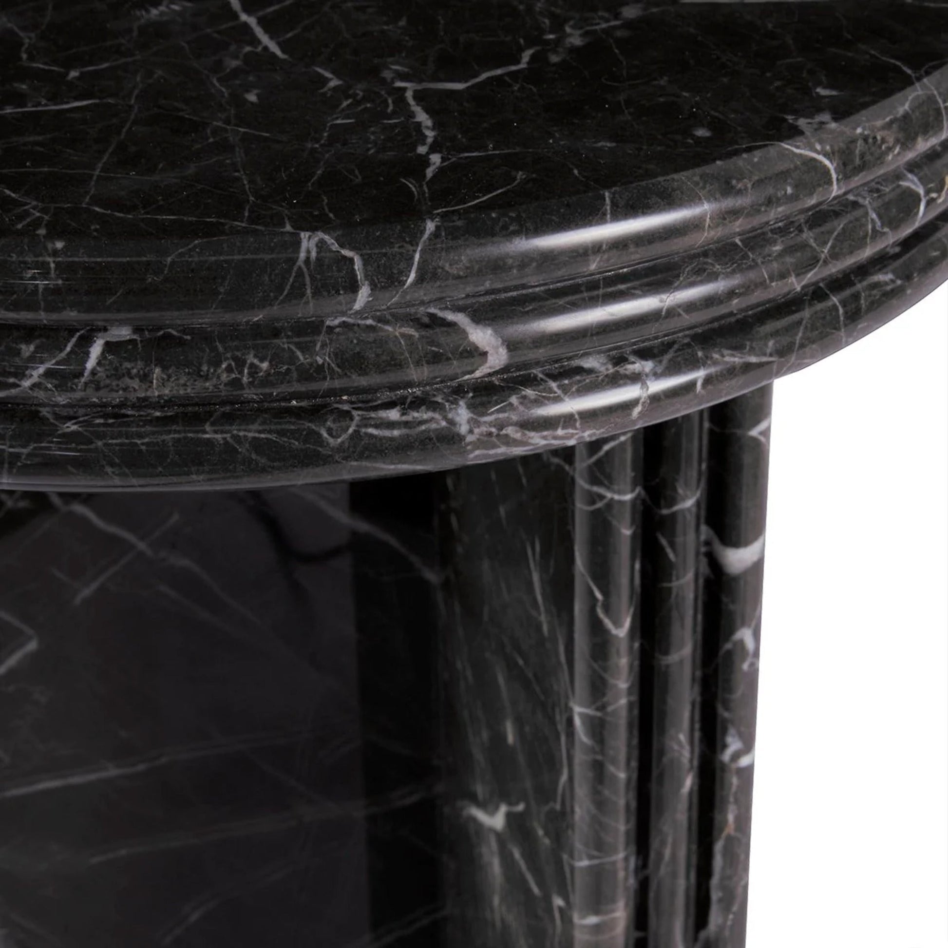 Andre Marble Console Table - Black Console Table Cafe Lighting & Living   