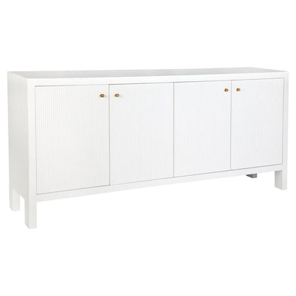 Ariana Fluted Door Buffet Table - White Buffet Table Cafe Lighting & Living   