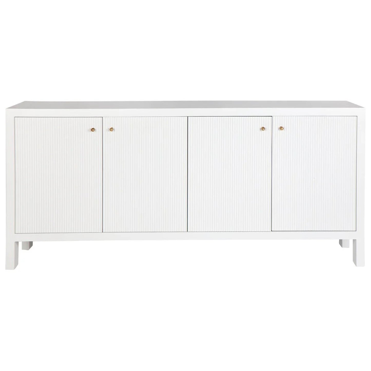 Ariana Fluted Door Buffet Table - White Buffet Table Cafe Lighting & Living White  