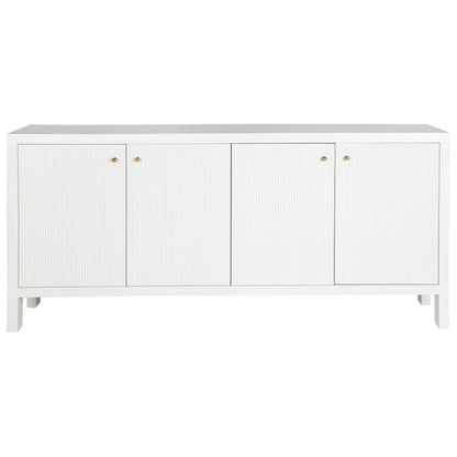 Ariana Fluted Door Buffet Table - White Buffet Table Cafe Lighting & Living White  