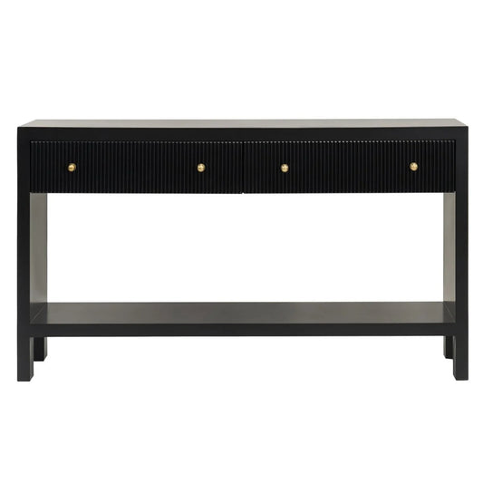 Ariana Two Drawer Console Table - Black Console Table Cafe Lighting & Living Black  