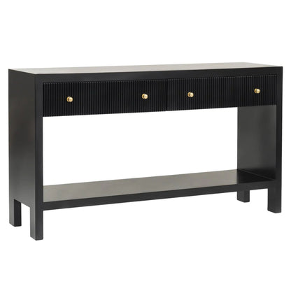 Ariana Two Drawer Console Table - Black Console Table Cafe Lighting & Living   