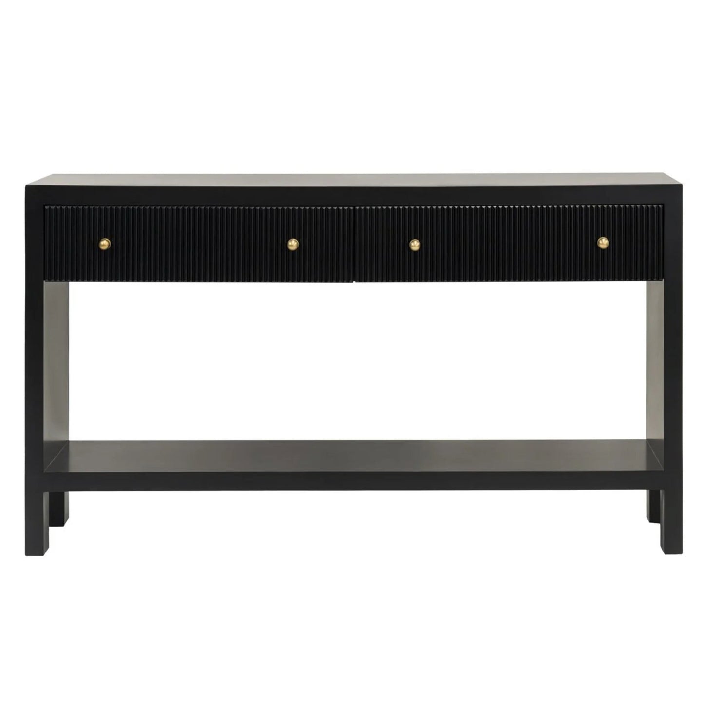 Ariana Two Drawer Console Table - White Console Table Cafe Lighting & Living Black  