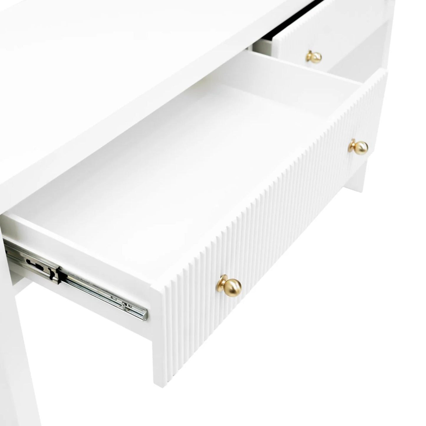 Ariana Two Drawer Console Table - White Console Table Cafe Lighting & Living   