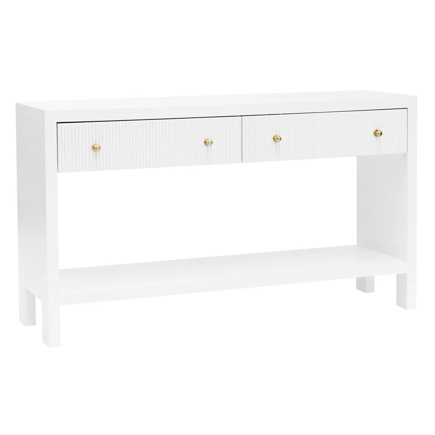 Ariana Two Drawer Console Table - White Console Table Cafe Lighting & Living   